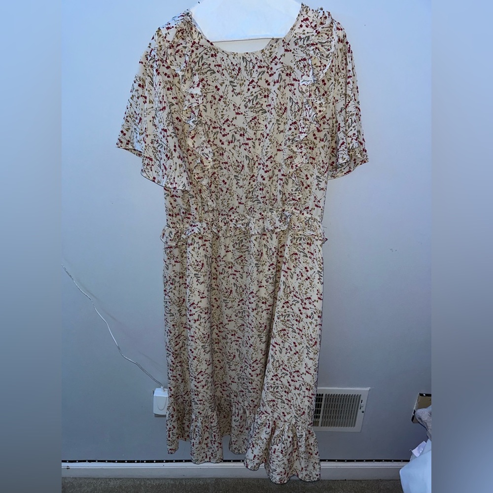 Floral Cream Dress